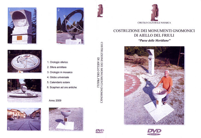 Opere del Circolo Navarca: copertina del DVD "Costruzione di monumenti gnomonici ad Aiello del Friuli"