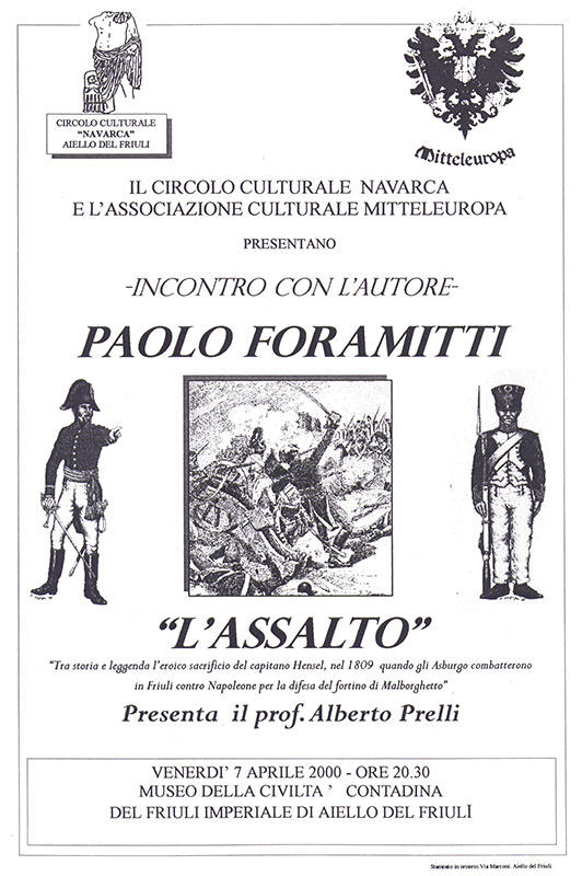 Iniziativa del 7 aprile 2000: Serata d'autore con Paolo Foramitti