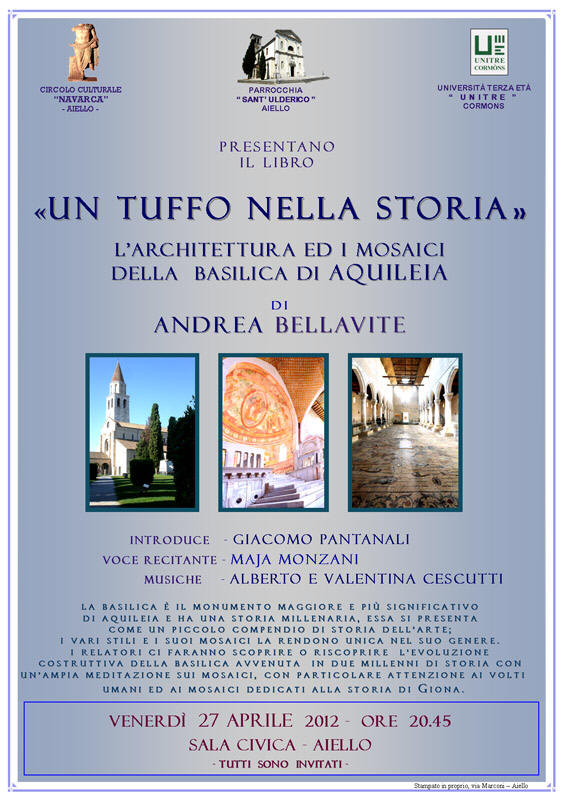 Iniziativa del 27 aprile 2012: Presentazione del libro un "Tuffo nella storia" di Andrea Bellavite