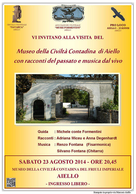 Iniziativa del 23 agosto: visita al Museo della Civilt Contadina di Aiello con racconti e musica