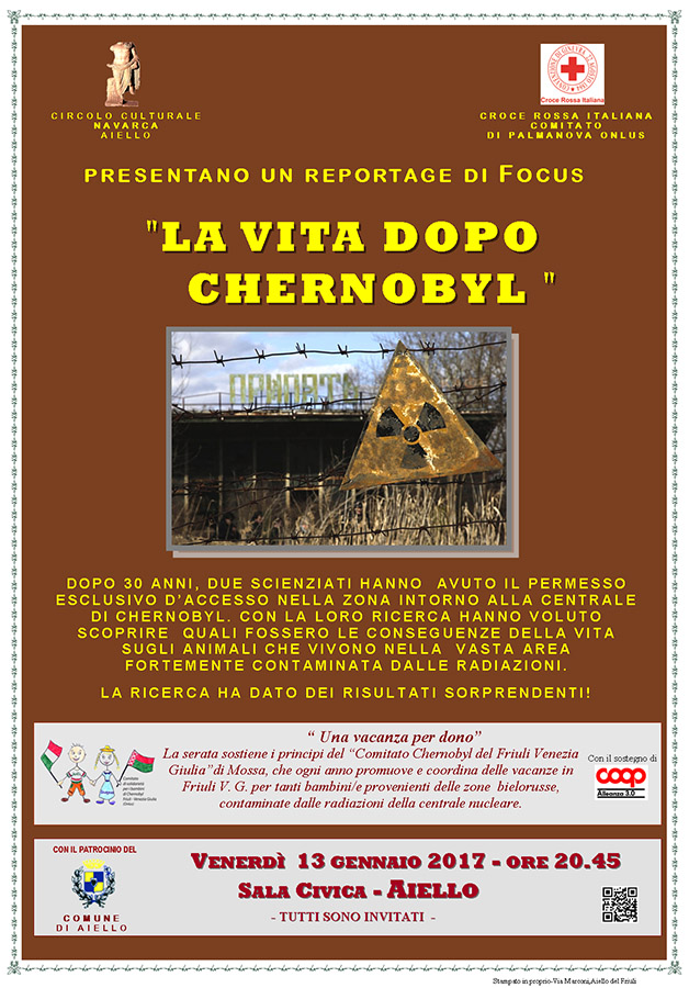 Iniziativa del 13 gennaio 2017: reportage di Focus dal titolo "La vita dopo Chernobyl"