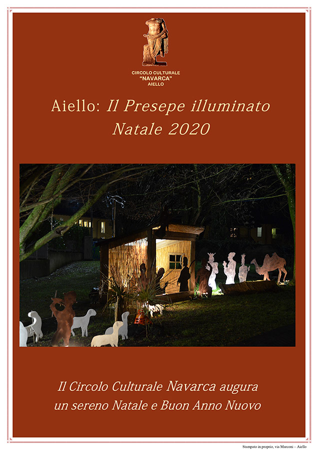 Iniziativa dell'8 dicembre 2020: accensione del presepe illuminato in arena ad Aiello del Friuli